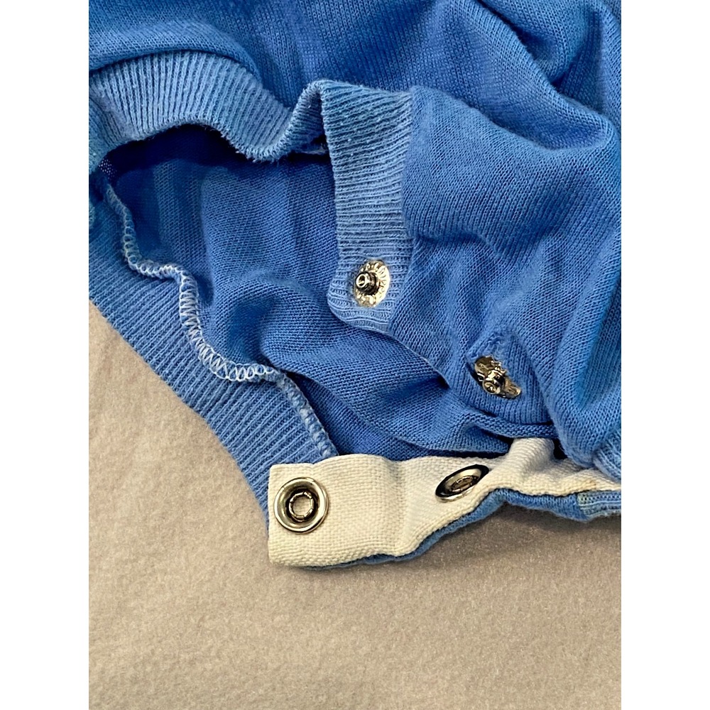 VTG Buster Brown Infant Knit‎ 1-Piece Romper Bodysuit 24M Boat Ahoy Blue Cotton - Picture 8 of 8